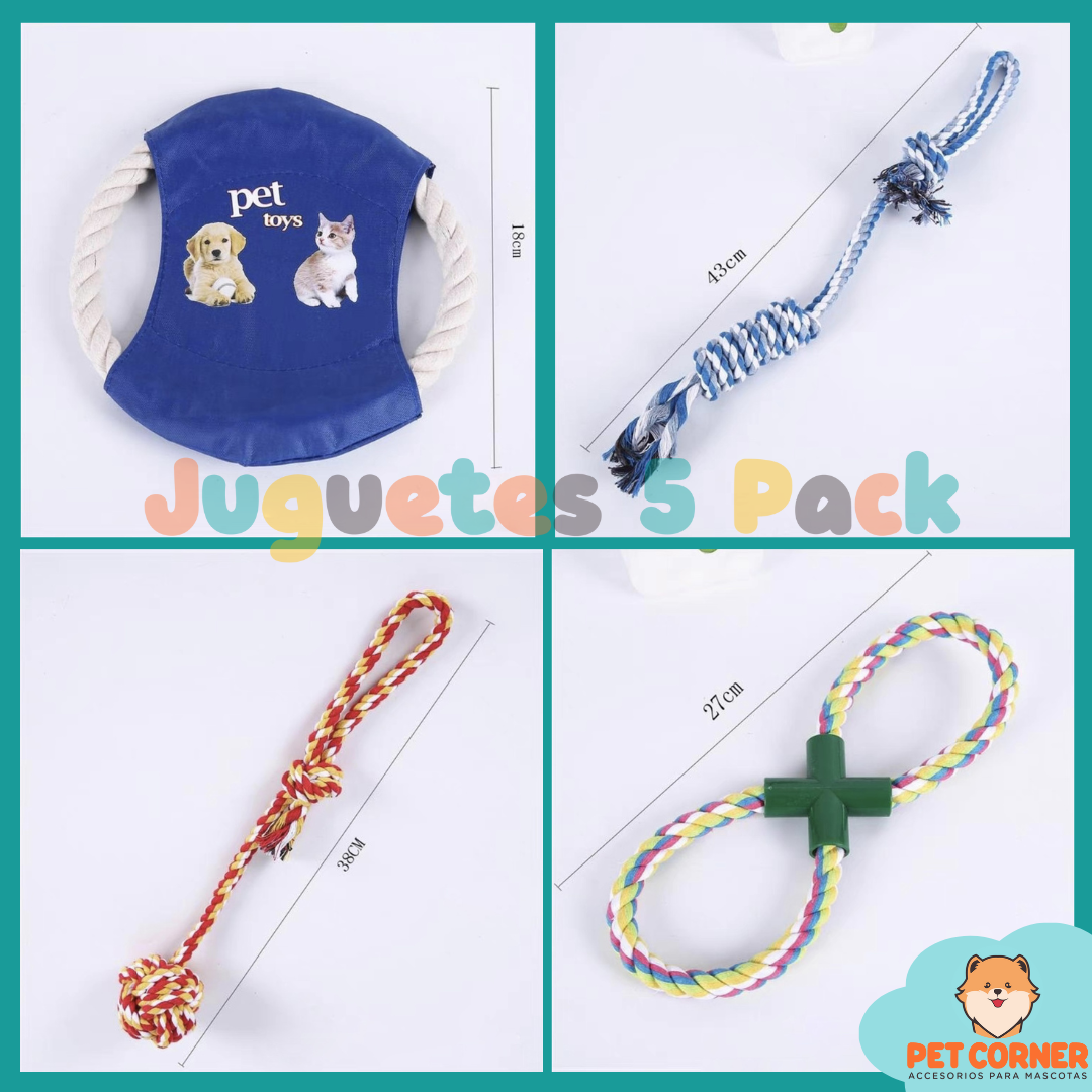 Set de Juguetes para Mascota -5 und-