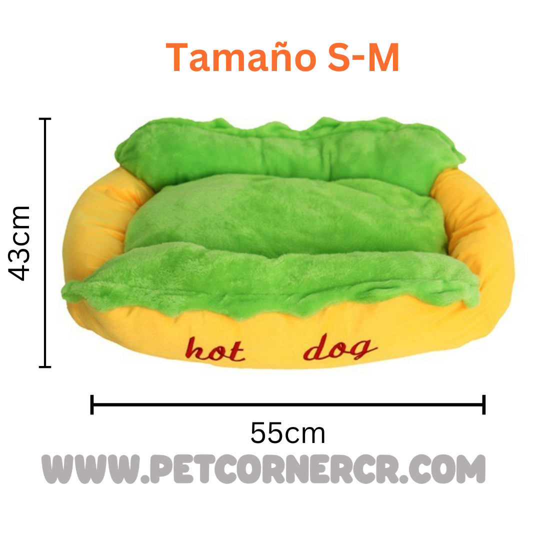 Cama tipo perro caliente para Mascotas- Hot Dog Bed